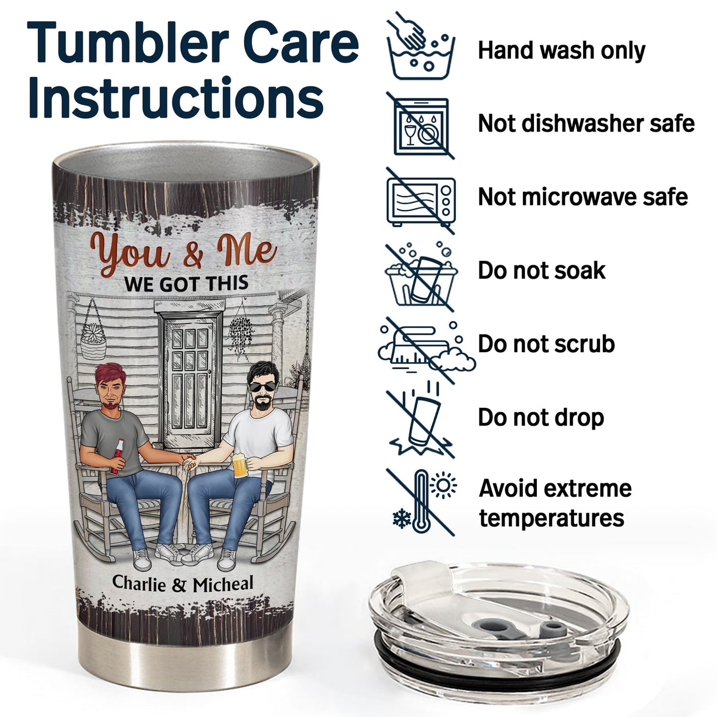 “My Forever Love” - Loving Gift For Couples - Personalized Custom Tumbler