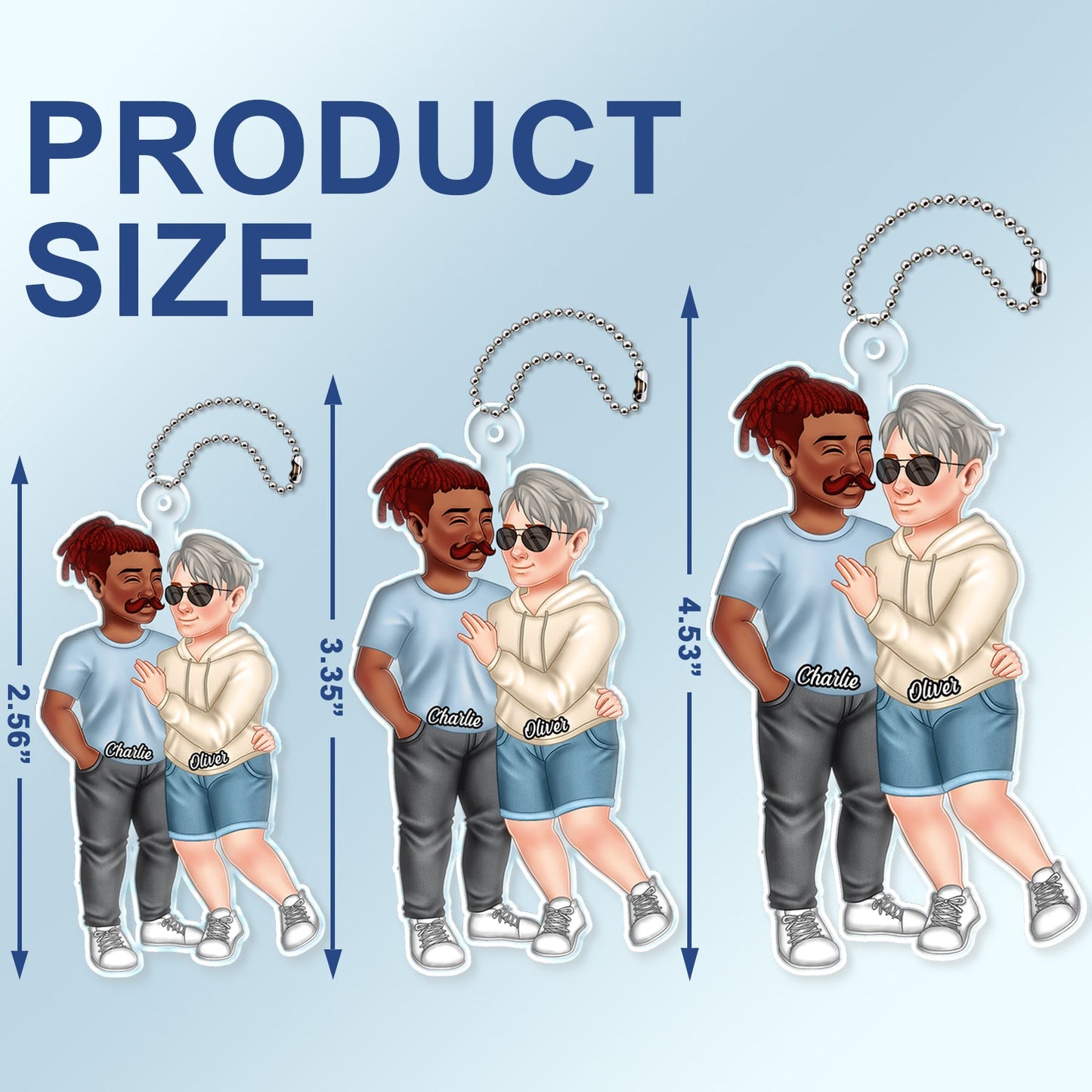 Personalized 'Arm In Arm' Couple Car Hanger - Sweet Anniversary Gift