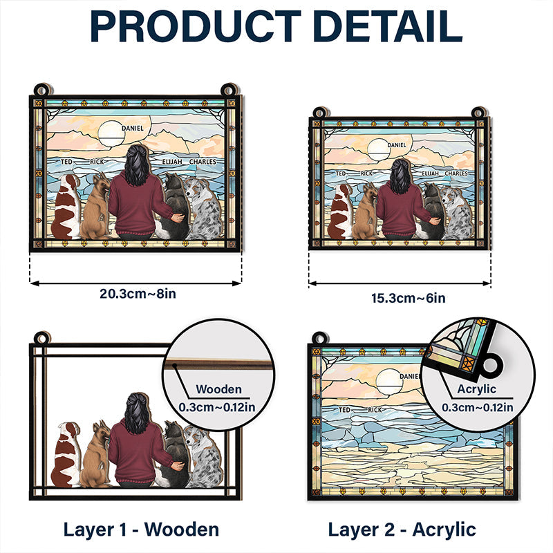 Personalized 'A Dad & His Dog' Suncatcher Ornament: Unbreakable Bond Gift