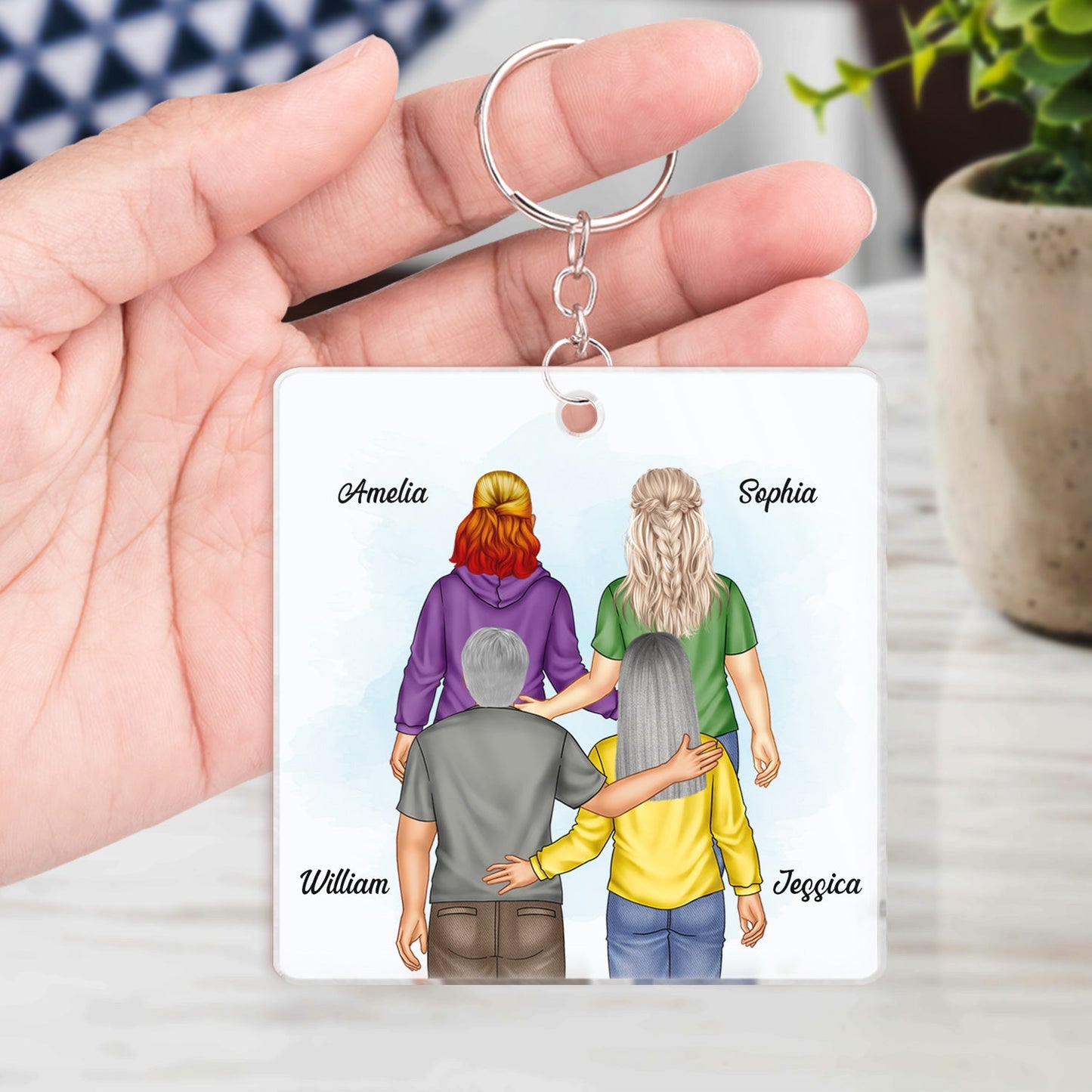 Heartfelt Personalized Dad Daughter Keychain - 'My Hero' Keepsake Gift