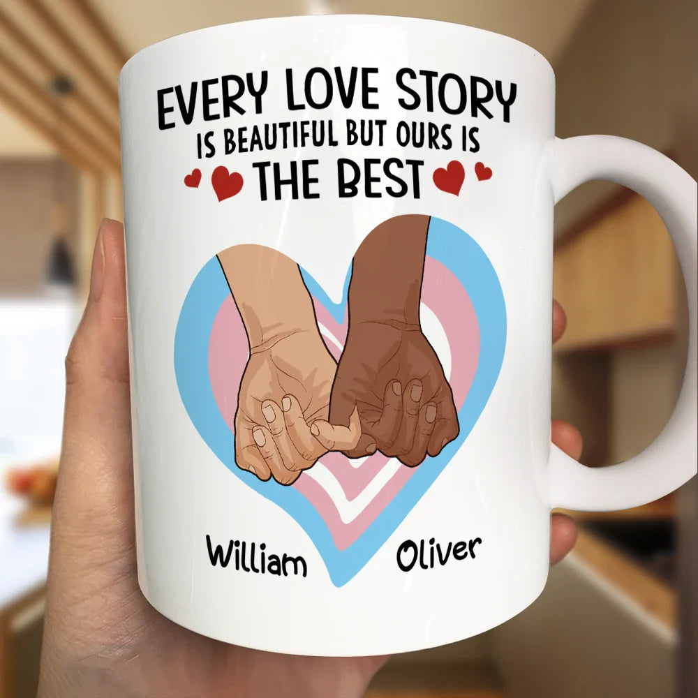 Custom LGBT Pride Mug for Couples - Heartfelt 'You Are My Rainbow' Gift