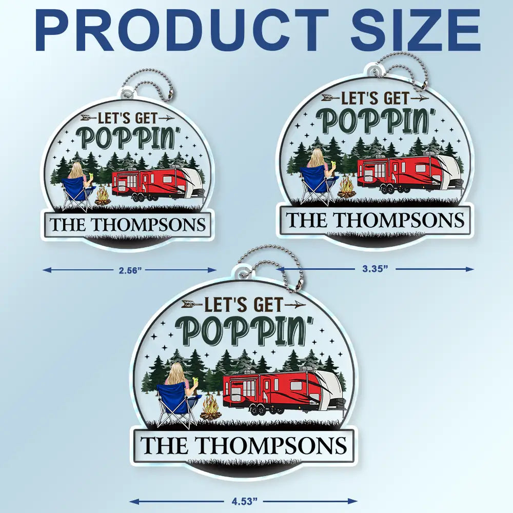 Personalized 'Home Is Where We Park It' Camping Car Hanger for Couples