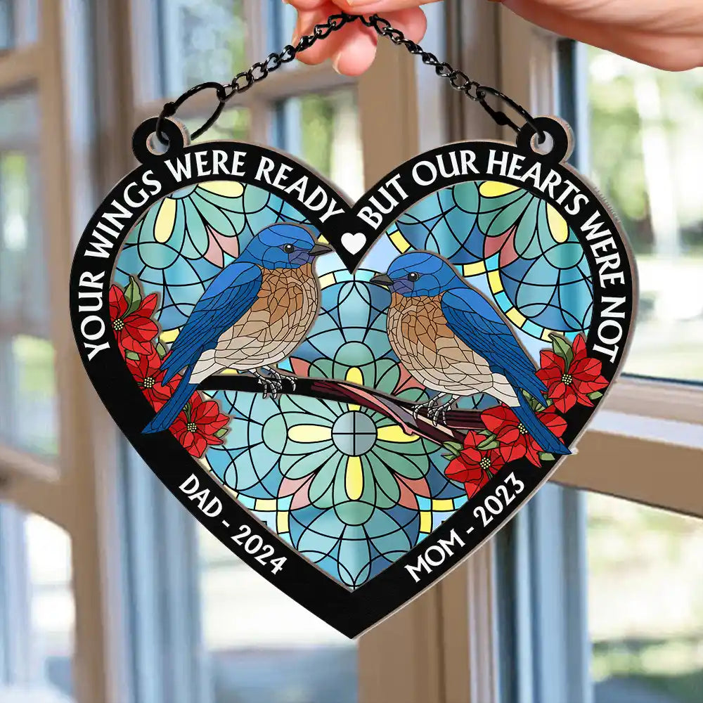 Personalized Memorial For Loved One Suncatcher: 'Those We Love Don't Go Away' For Family