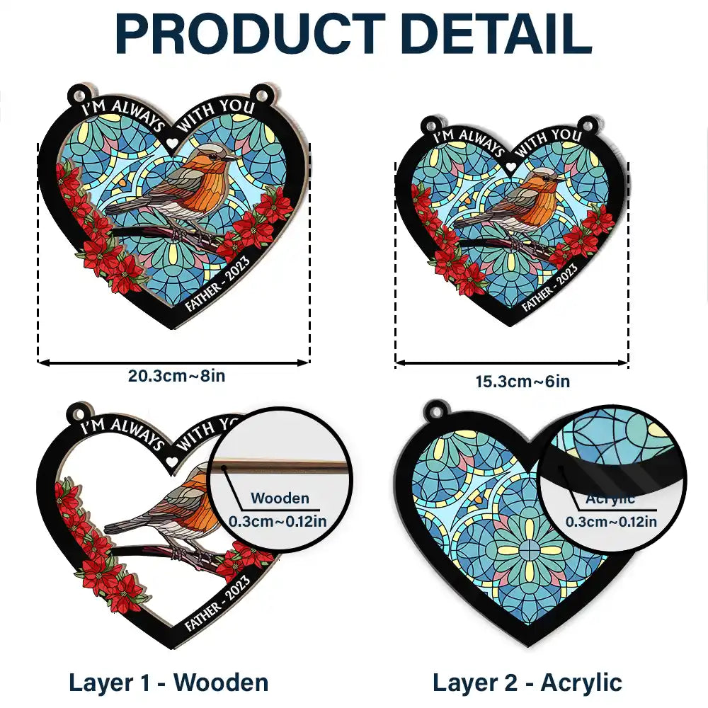 Personalized Memorial For Loved One Suncatcher: 'Those We Love Don't Go Away' For Family