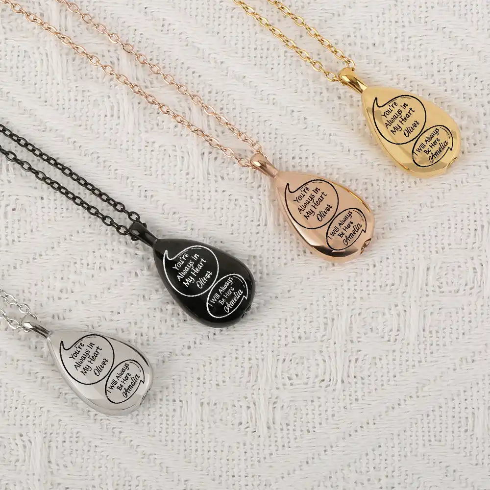 Personalized 'I Miss You / I Know' Memorial For Loved One Keepsake Urn Necklace