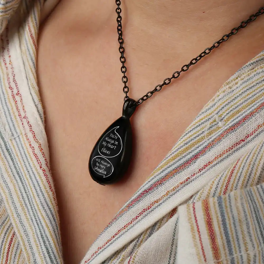 Personalized 'I Miss You / I Know' Memorial For Loved One Keepsake Urn Necklace