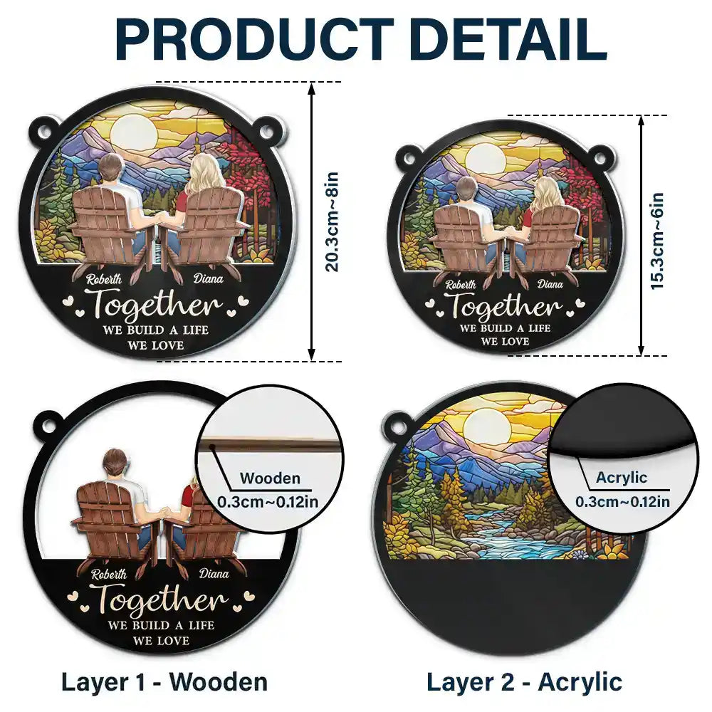 Personalized "You & Me We Got This" Romantic Couple Suncatcher