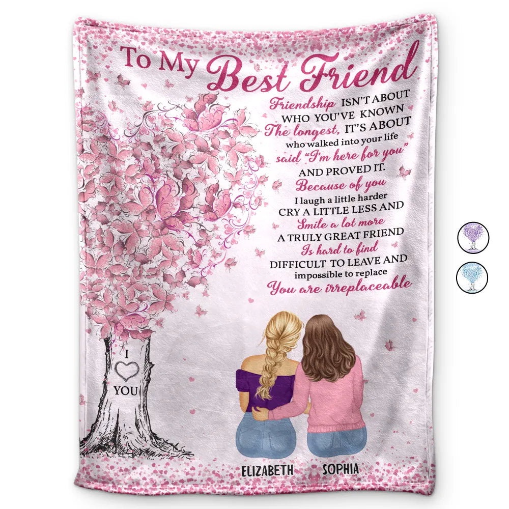 Gift For Bestie, Gift For Sisters, Gifts For Colleagues - To My Best Friend I'm Here For You Friendship - Personalized Fleece Blanket, Sherpa Blanket