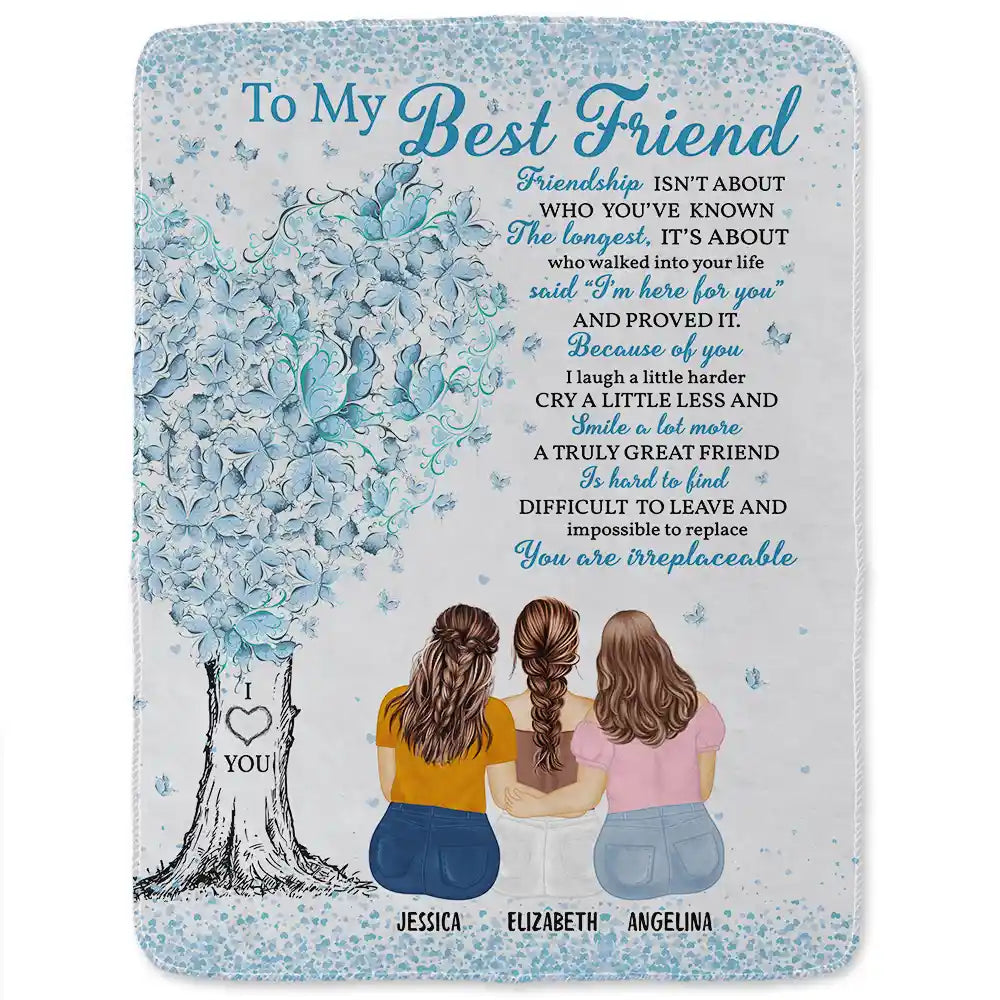Gift For Bestie, Gift For Sisters, Gifts For Colleagues - To My Best Friend I'm Here For You Friendship - Personalized Fleece Blanket, Sherpa Blanket