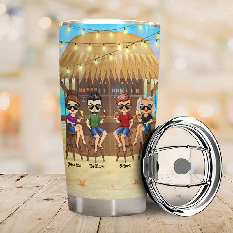Personalized 'Bonding Over Alcohol' Tumbler - Funny Gift for Best Friends