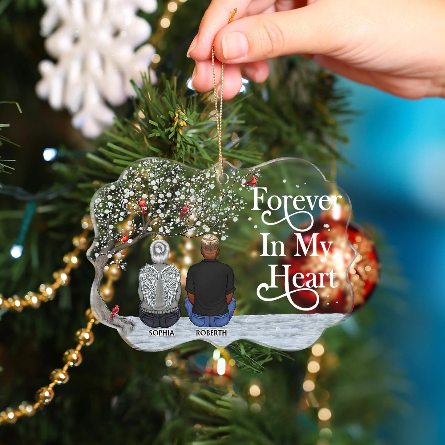 Personalized Memorial For Loved One Ornament - 'We're Always With You' Family Keepsake