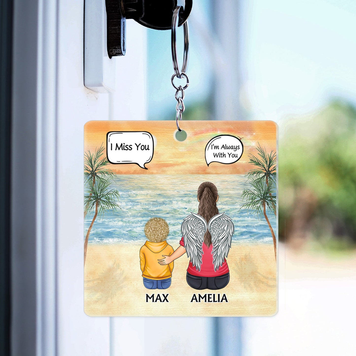 Personalized Memorial For Loved One Keepsake Keychain: 'I Will Carry You Until I See You Again'