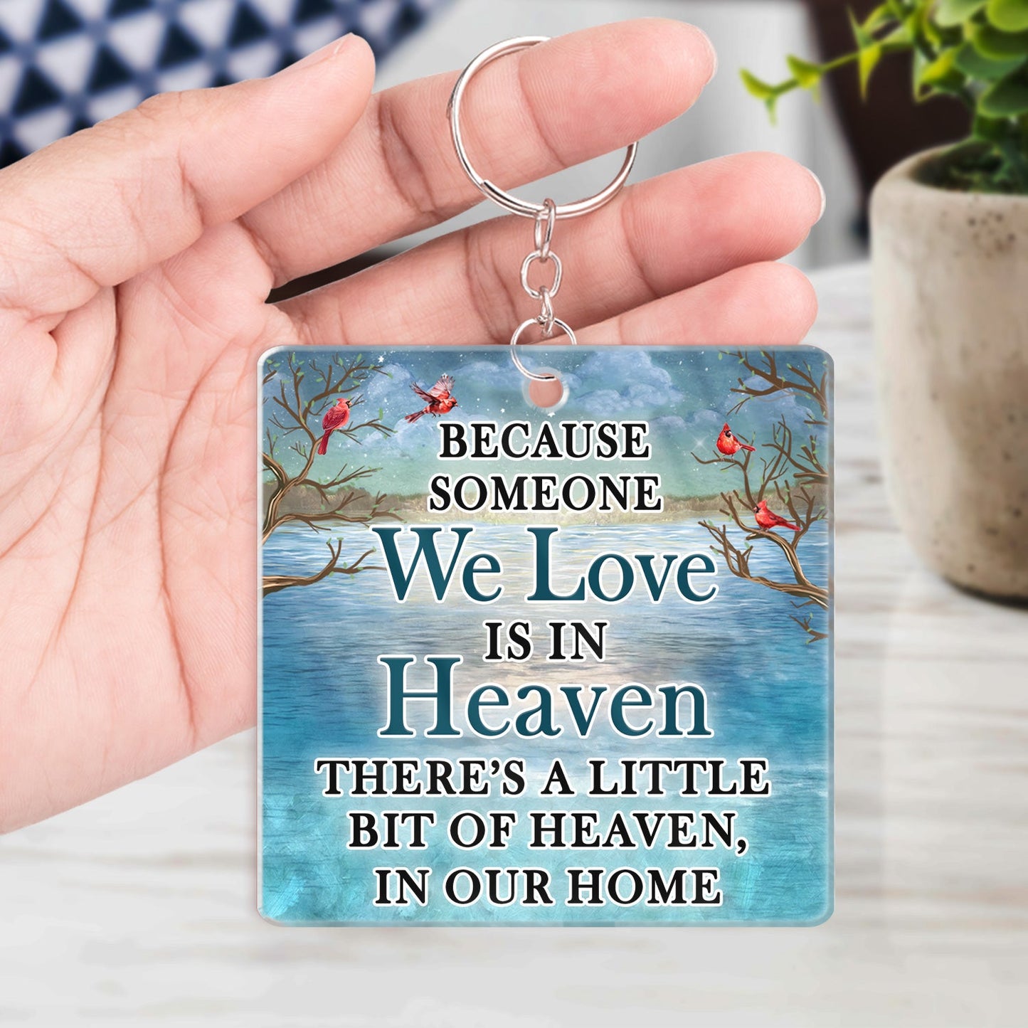 Personalized Memorial For Loved One Keepsake Keychain: 'I Will Carry You Until I See You Again'