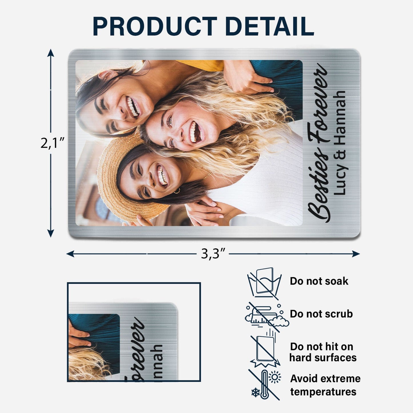 Personalized 'I Love You Daddy!' Photo Wallet Card - Unique Gift for Dad