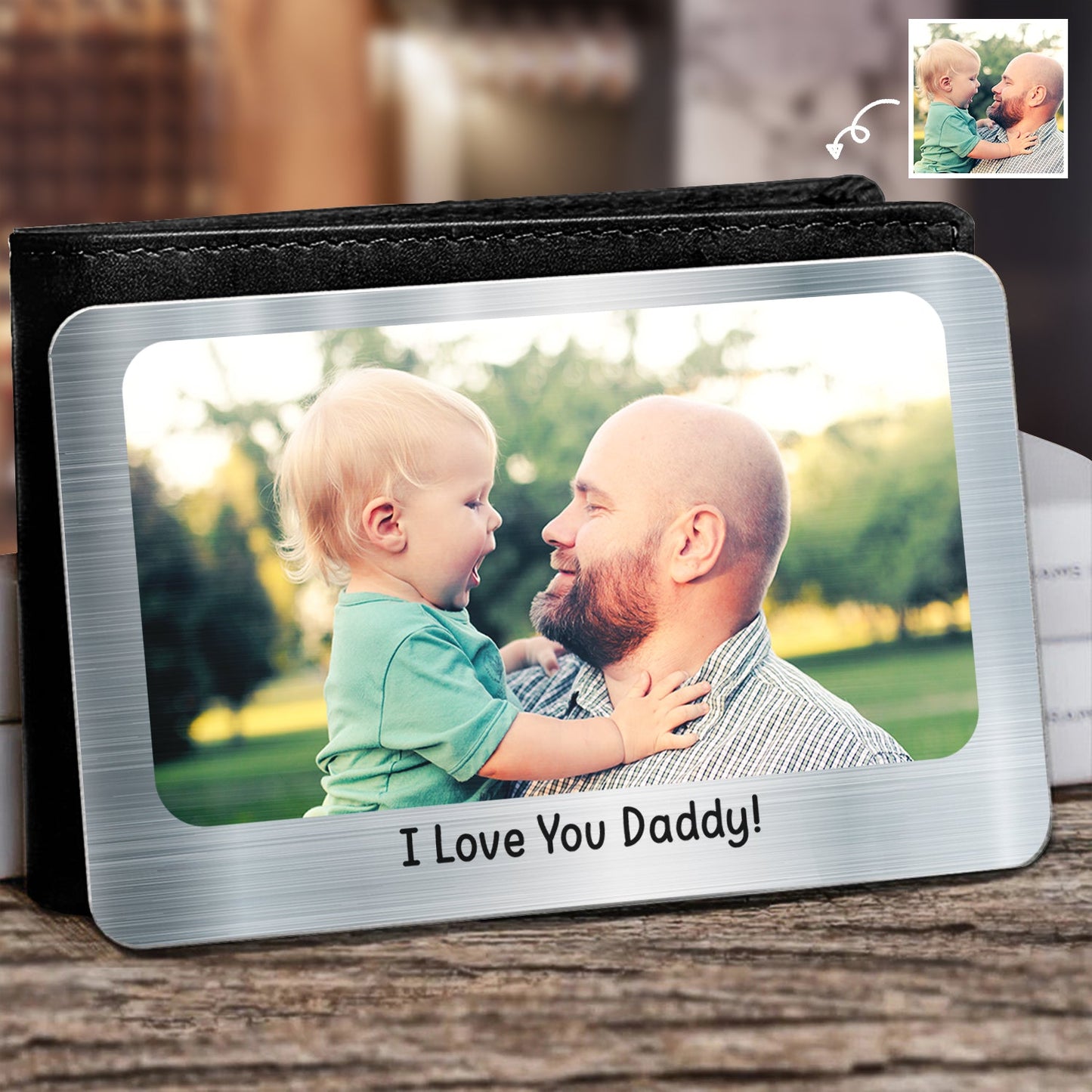 Heartfelt Personalized Photo Wallet Card for Couples - Anniversary Keepsake