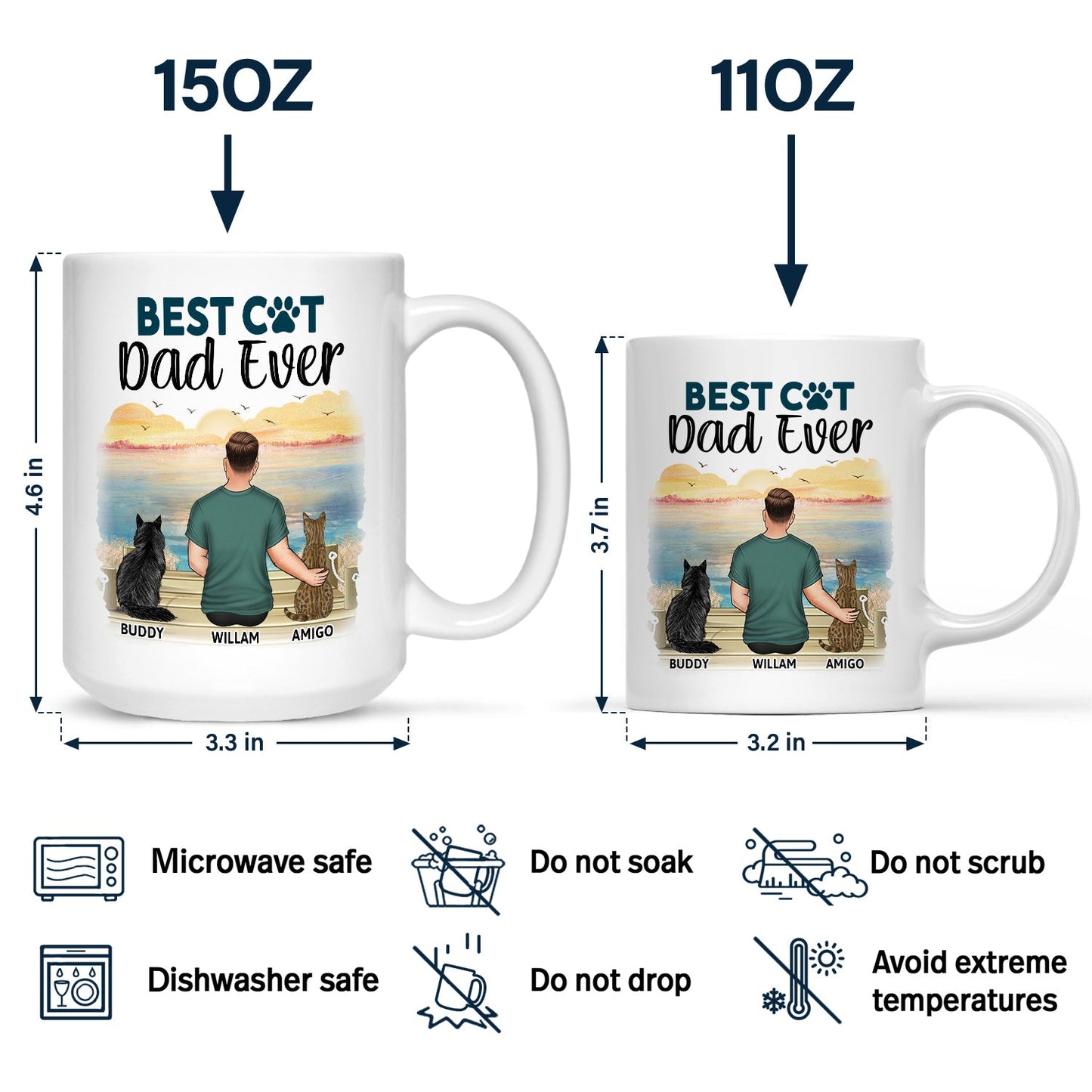 Personalized Cat & Her Human Mug: 'A Bond That Can't Be Broken' Gift