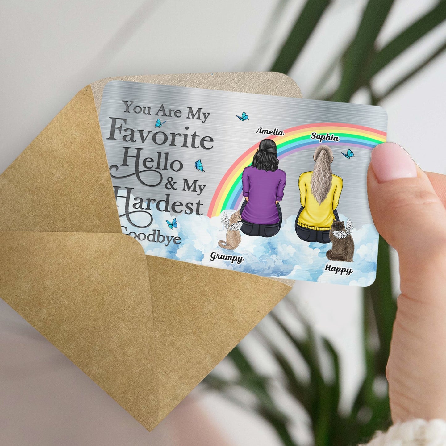 Personalized Pet Memorial For Loved One Wallet Card Keepsake - 'I Will Carry You With Me'