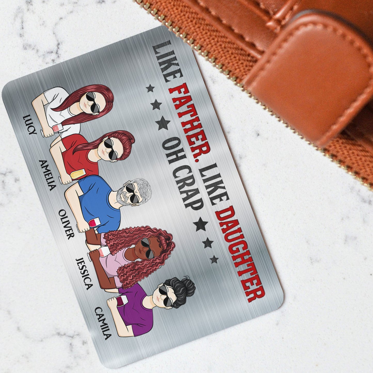 Heartfelt Personalized Dad Wallet Card: 'Great Job, I'm Awesome!'