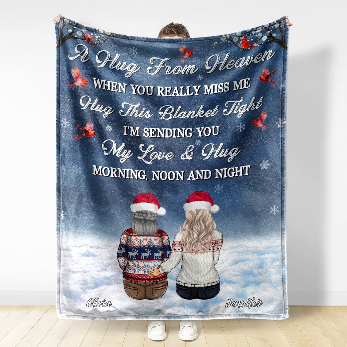 When You Miss Me, Hug This Comfort - Personalized Memorial Blanket