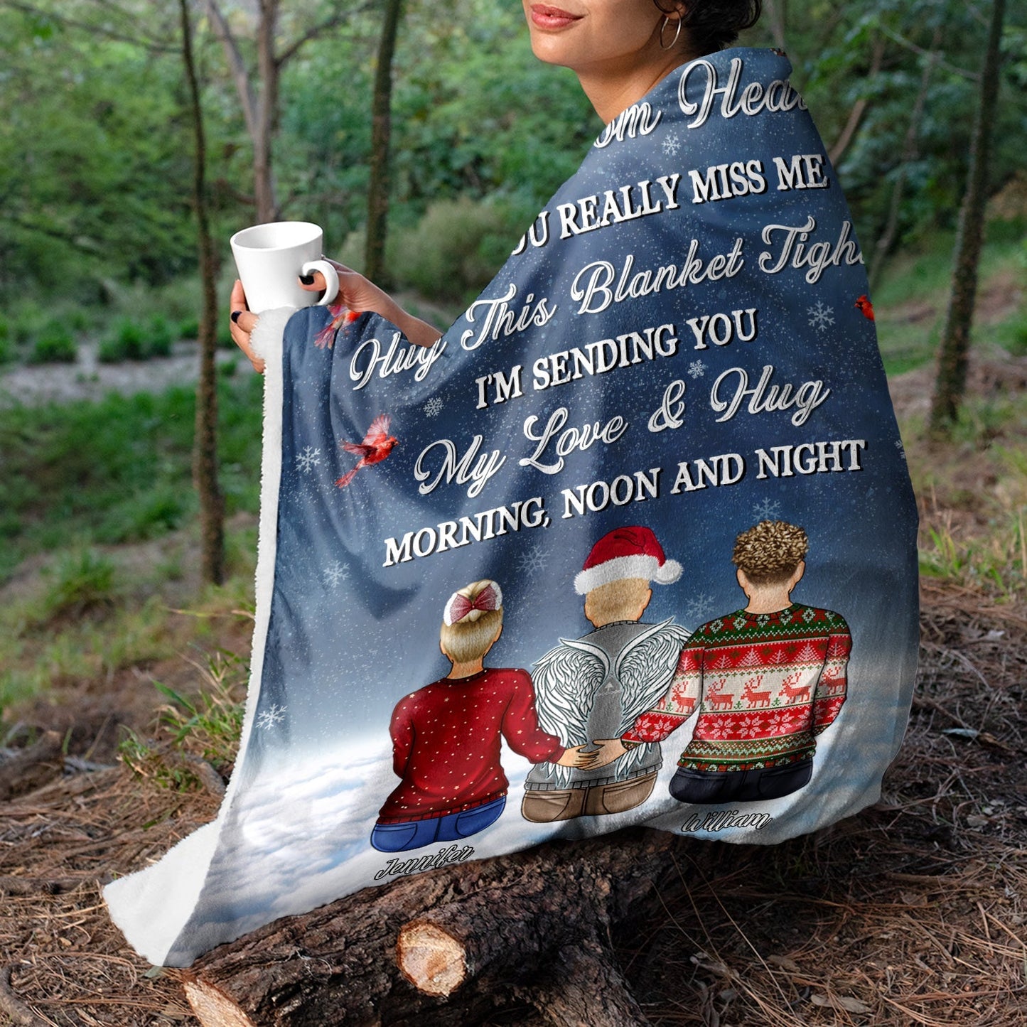 When You Miss Me, Hug This Comfort - Personalized Memorial Blanket