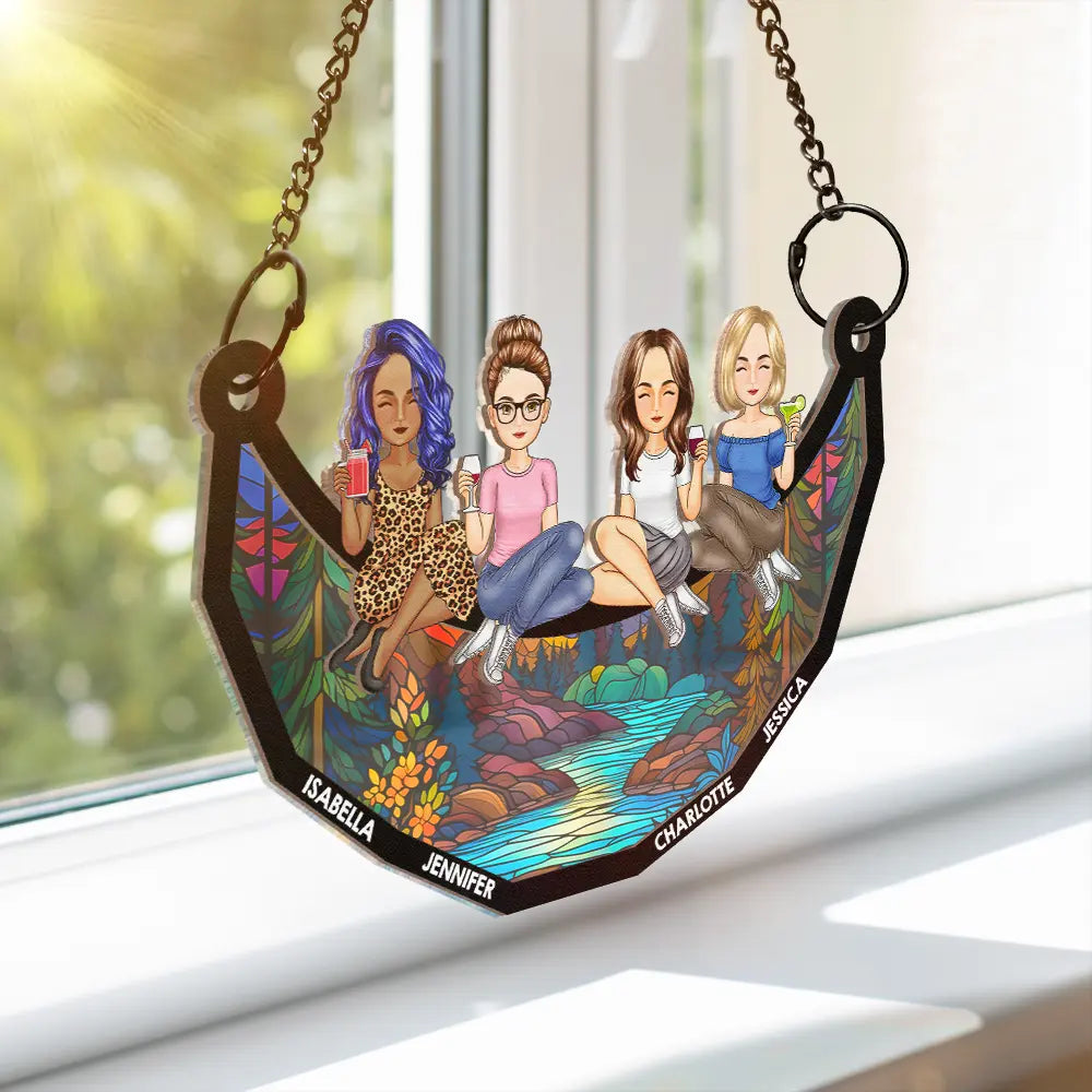 Custom Friendship Suncatcher Ornament - Personalized Gift for Best Friends