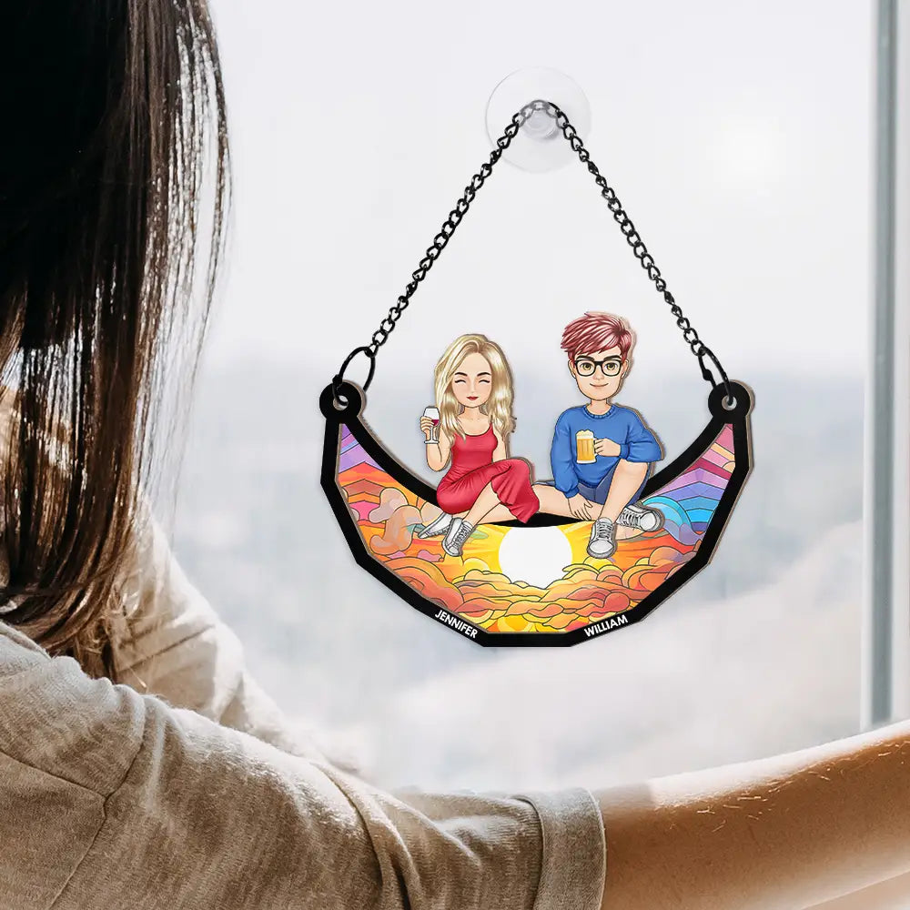 Custom Friendship Suncatcher Ornament - Personalized Gift for Best Friends