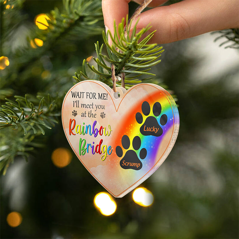 Heartfelt Personalized Pet Memorial For Loved One Keepsake Ornament: Rainbow Bridge
