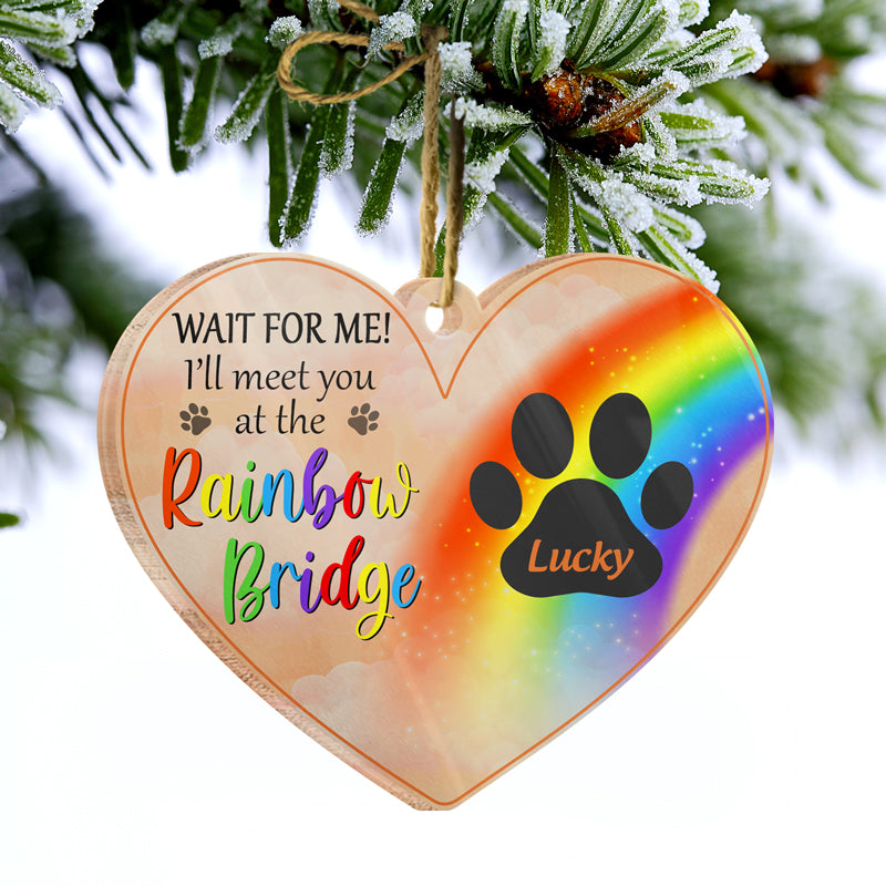 Heartfelt Personalized Pet Memorial For Loved One Keepsake Ornament: Rainbow Bridge