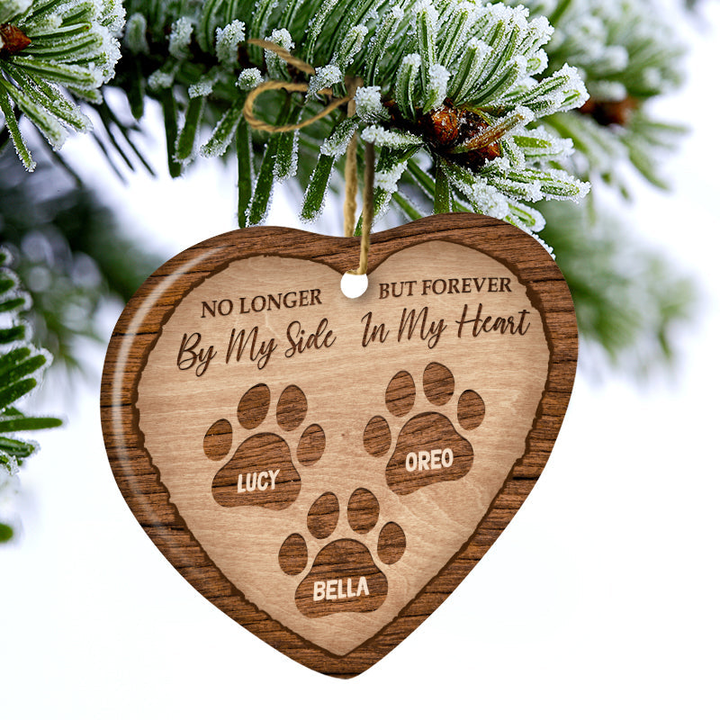 Personalized Pet Memorial For Loved One Ornament: No Longer By My Side, Forever In My Heart