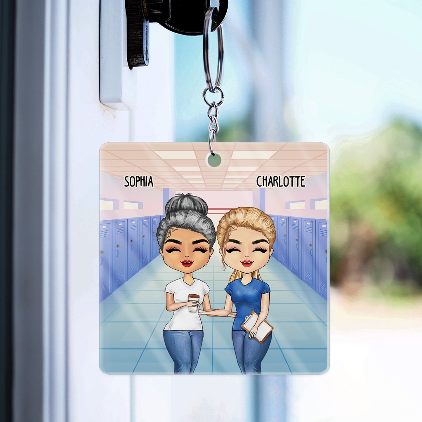 Personalized Friends & Colleagues Keychain - Work Made Us Friends Gift