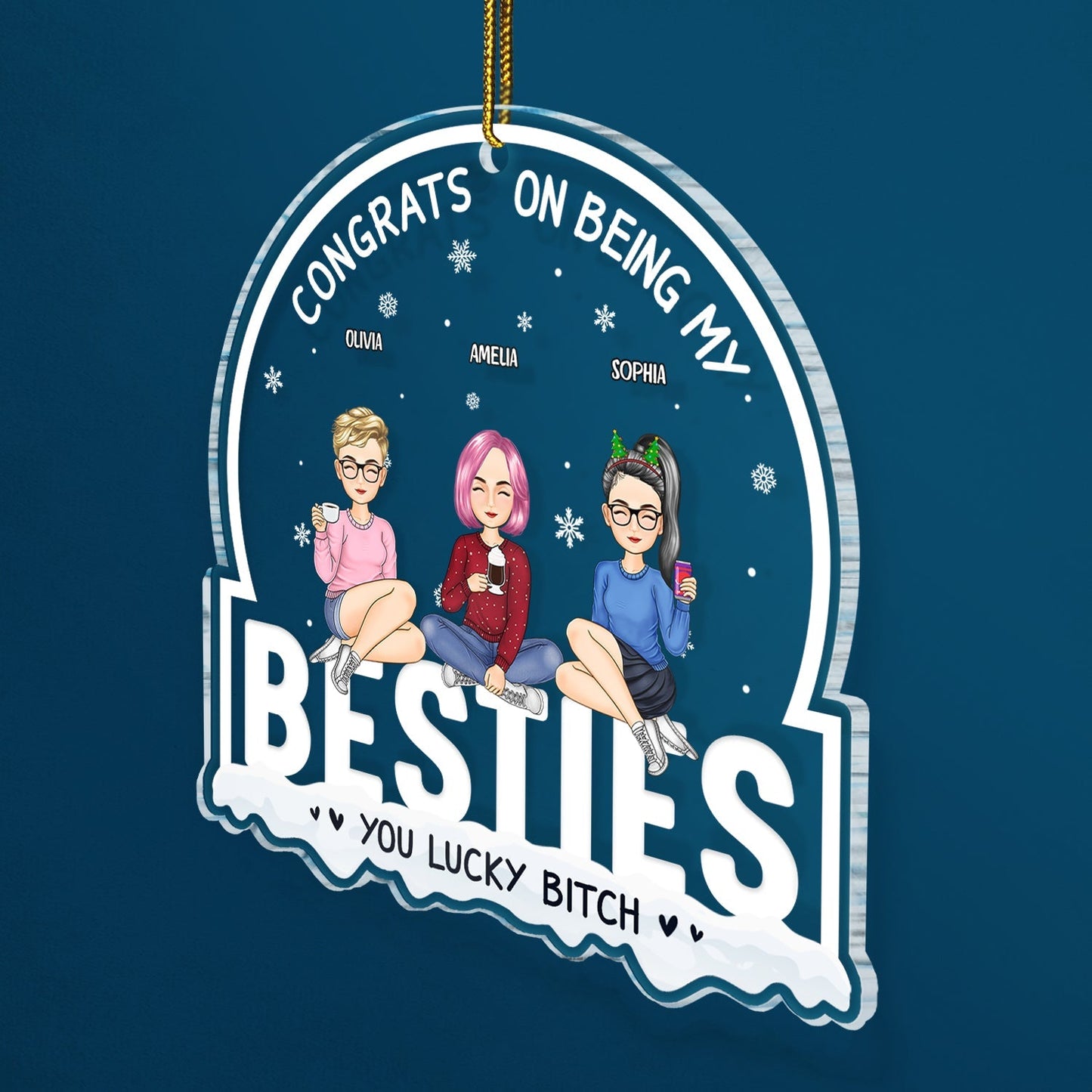 Congrats On Being My Best Friends - Personalized Ornament