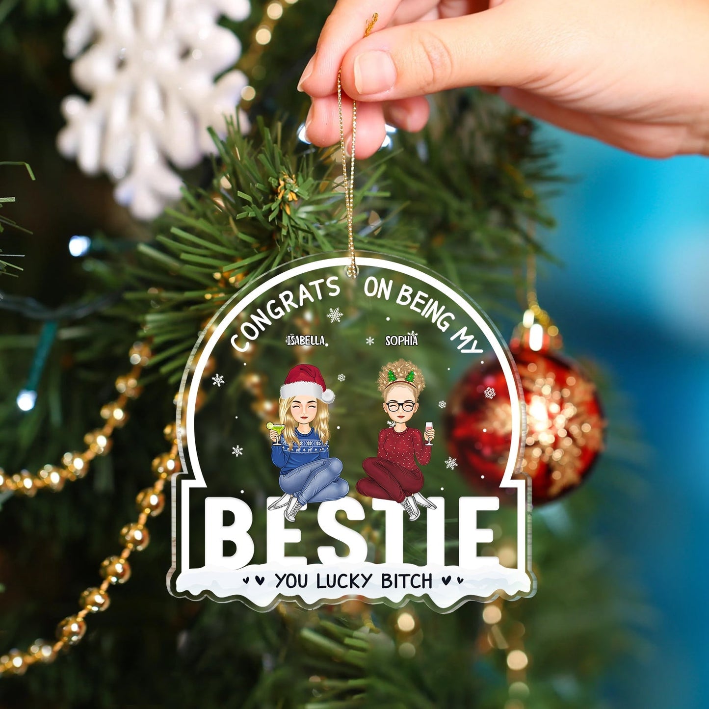 Congrats On Being My Best Friends - Personalized Ornament