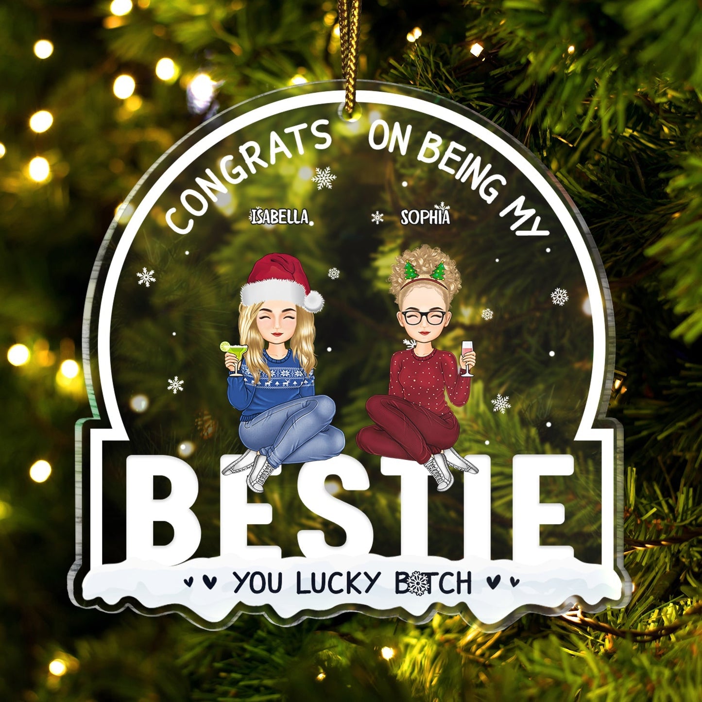 Congrats On Being My Best Friends - Personalized Ornament
