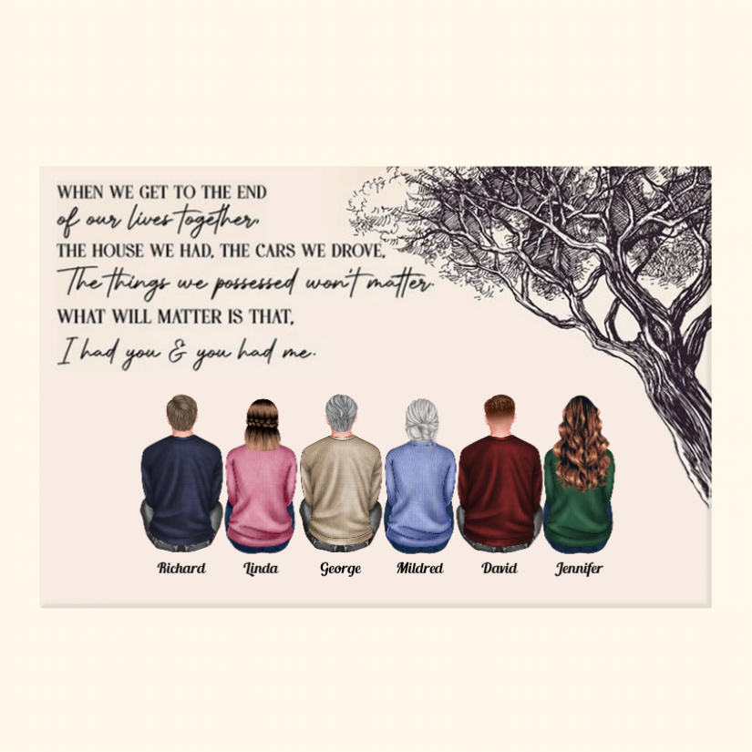 Heartfelt Personalized Family Canvas: 'I Had You & You Had Me' Wall Art