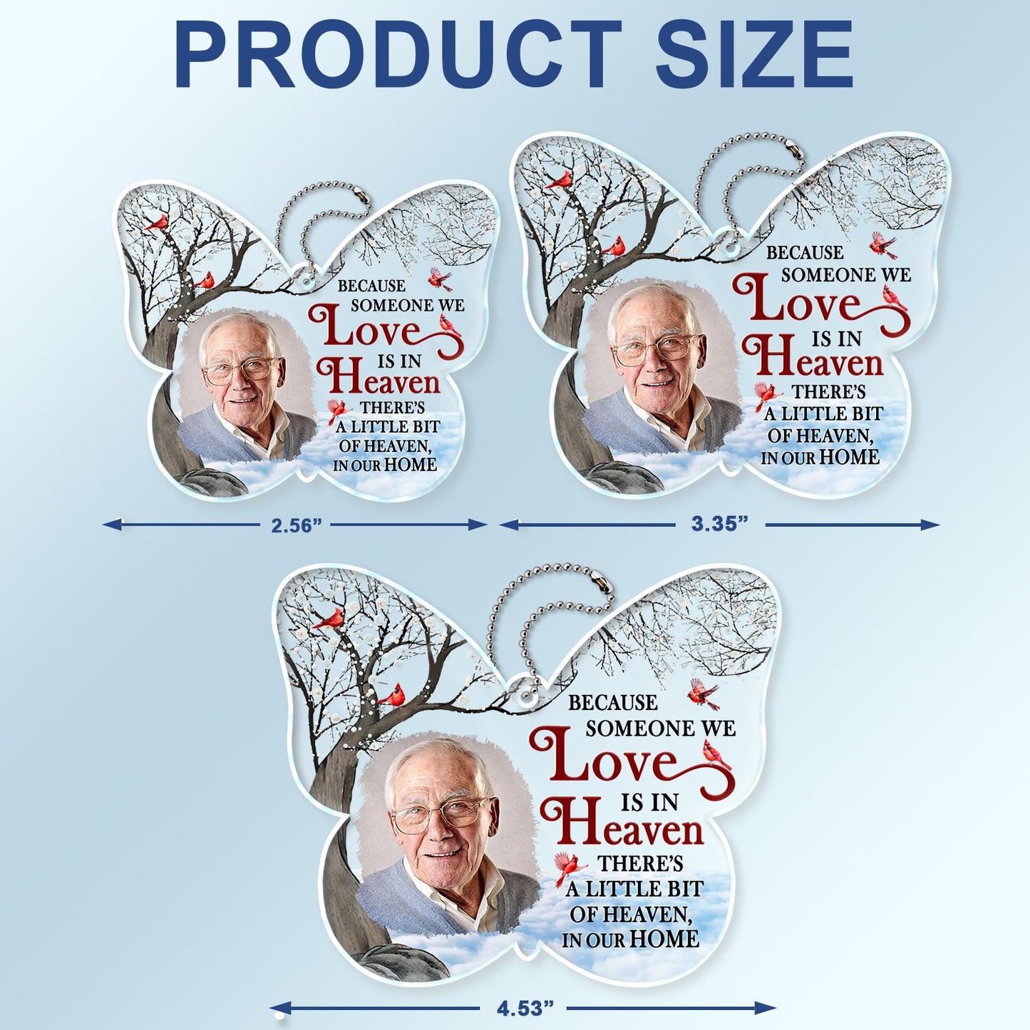 Personalized Memorial For Loved One Car Hanger: "Always With You" Photo Keepsake