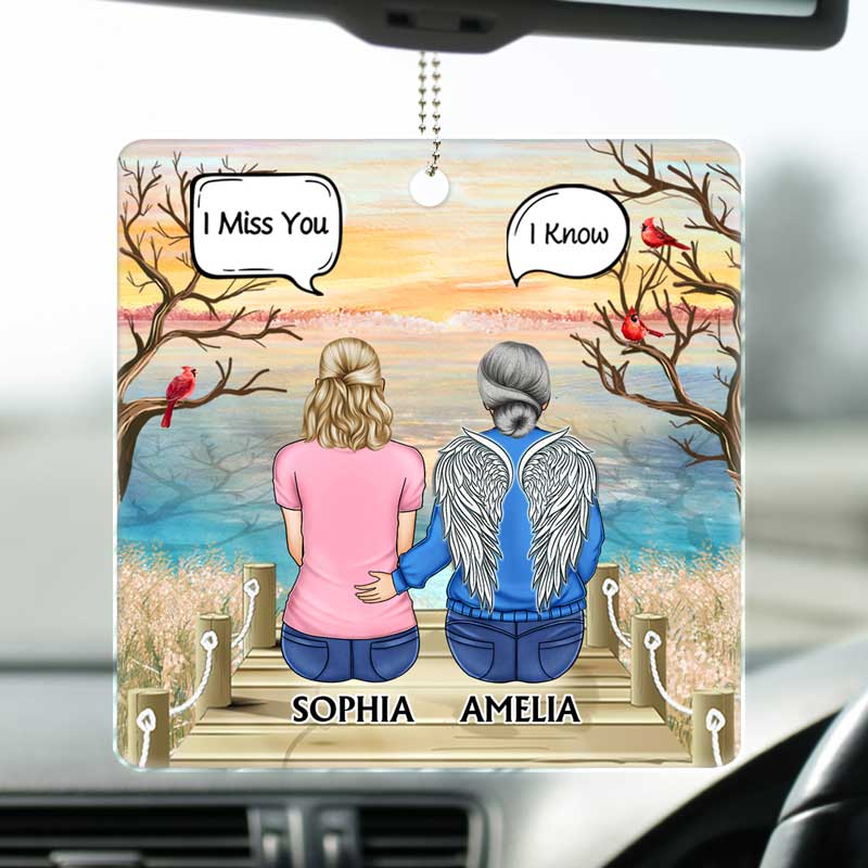Personalized Memorial For Loved One Car Hanger for Family - 'I Miss You, I'm Always With You'