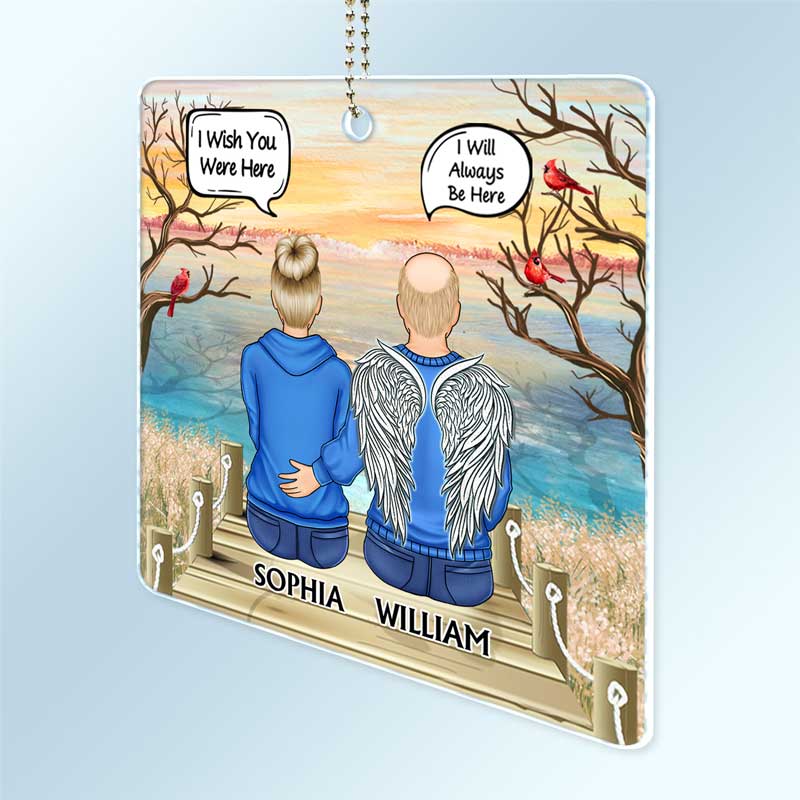Personalized Memorial For Loved One Car Hanger for Family - 'I Miss You, I'm Always With You'