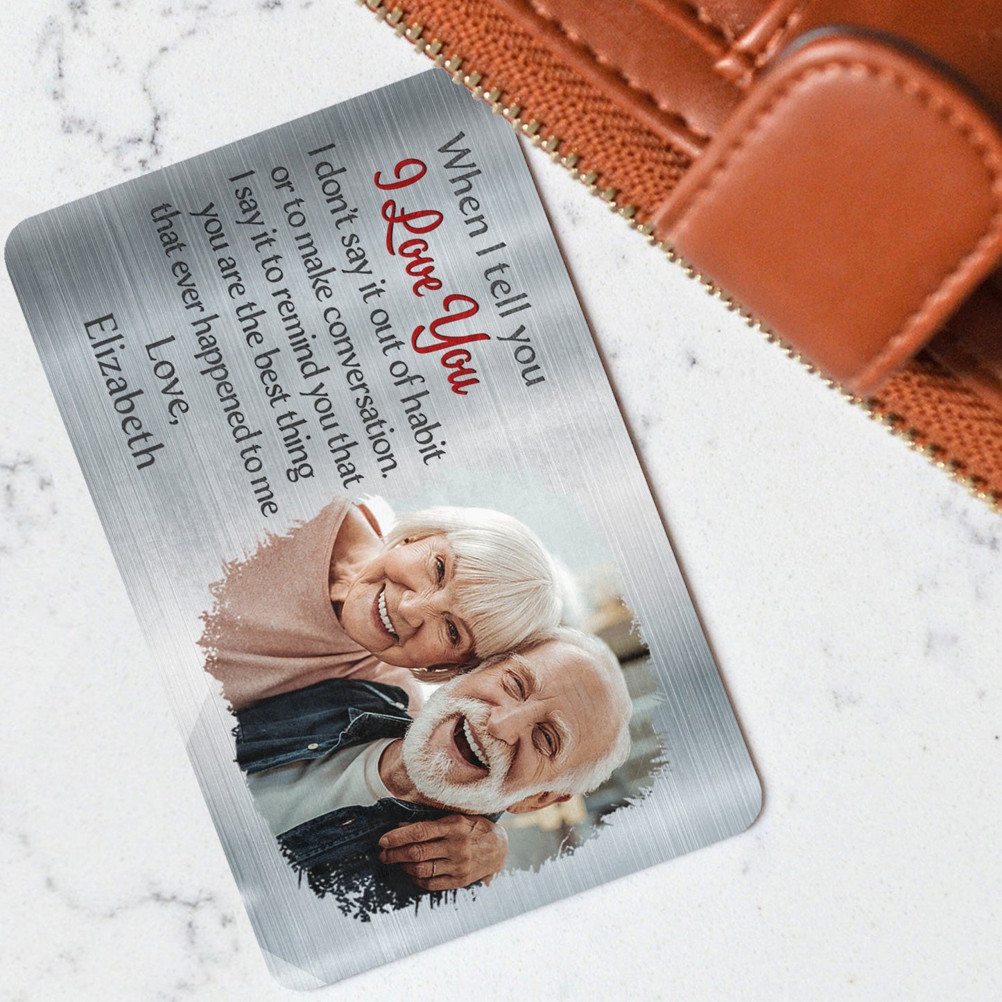 Heartfelt Personalized Photo Wallet Card for Couples - "I Love You" Keepsake Gift