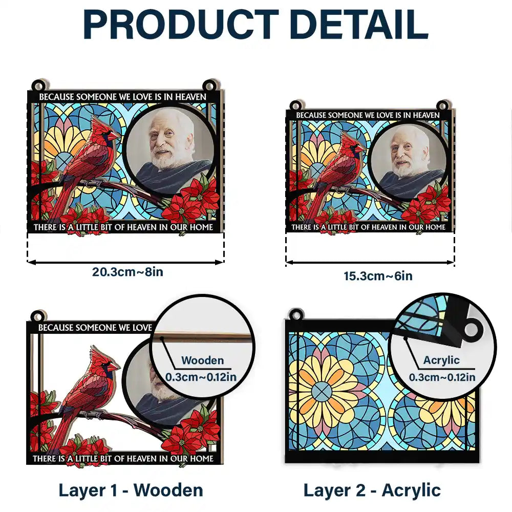 Heartfelt Personalized "I'm Always With You" Memorial For Loved One Suncatcher Ornament