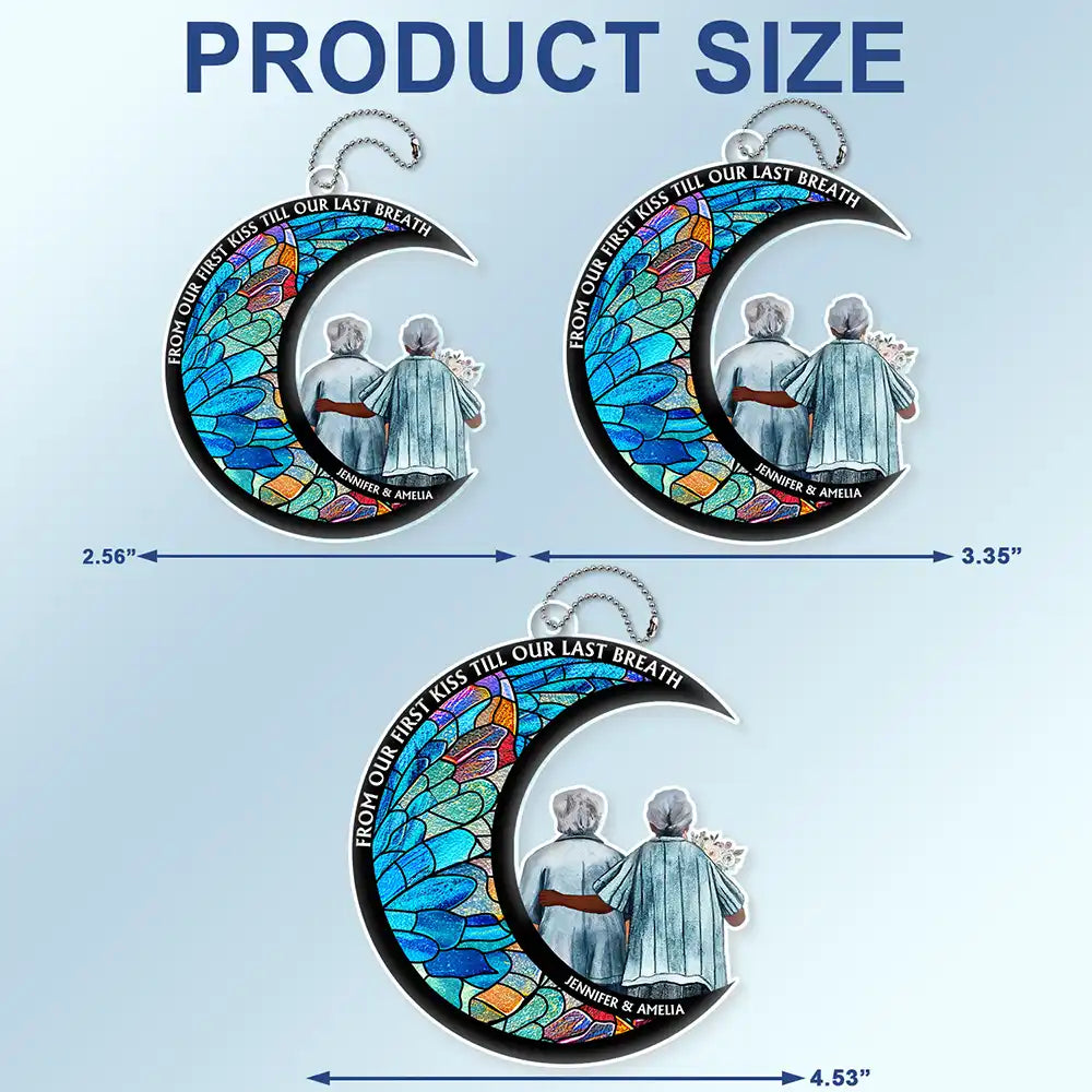 Heartfelt Personalized Car Hanger: 'From Our First Kiss Till Our Last Breath'