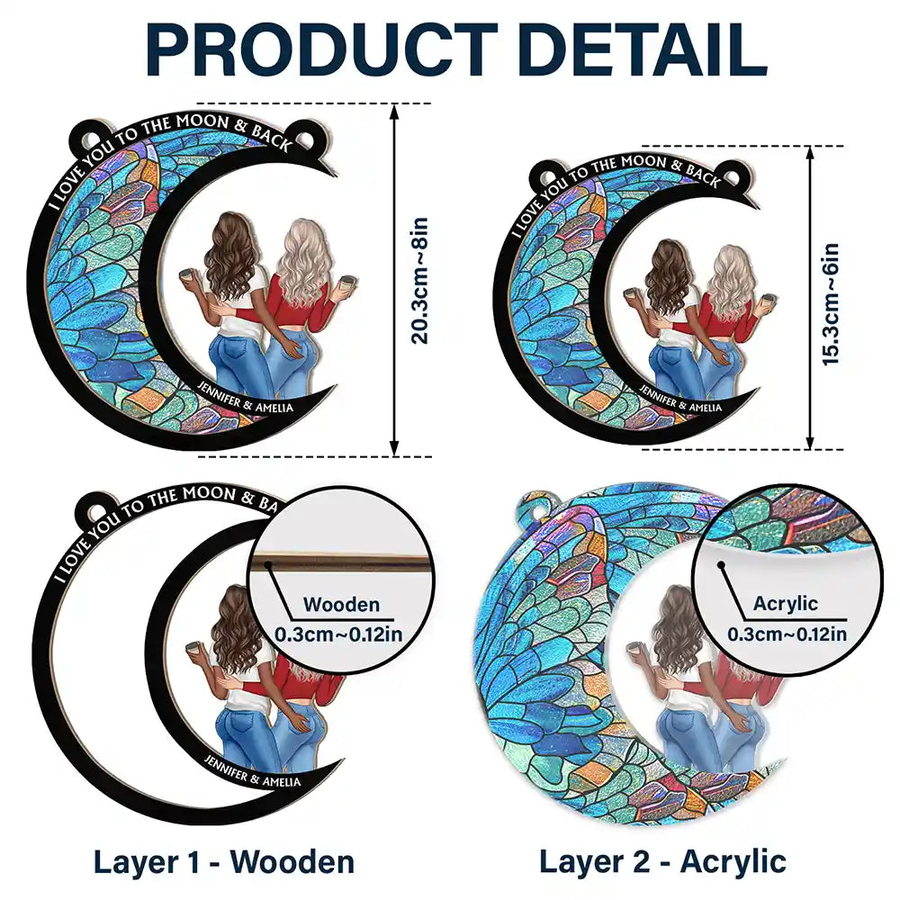 Heartfelt Personalized 'From Our First Kiss Till Our Last Breath' Suncatcher