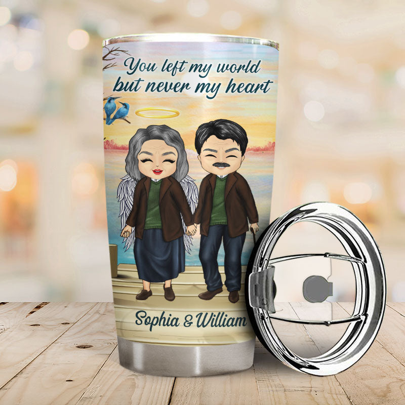 Heartfelt Personalized 'Husband with Wings' Memorial For Loved One Tumbler for Wife