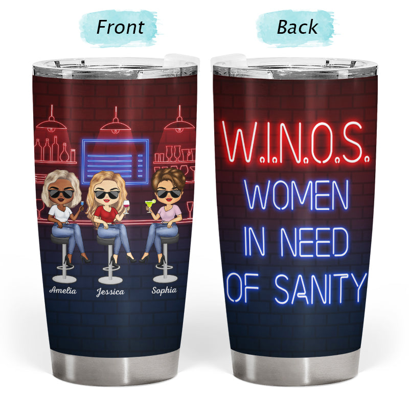 Best Friends Bonding Over Alcohol - Personalized BFF Tumbler Gift