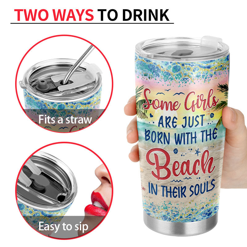 Personalized "Just A Girl Who Loves Beaches" Tumbler for Her