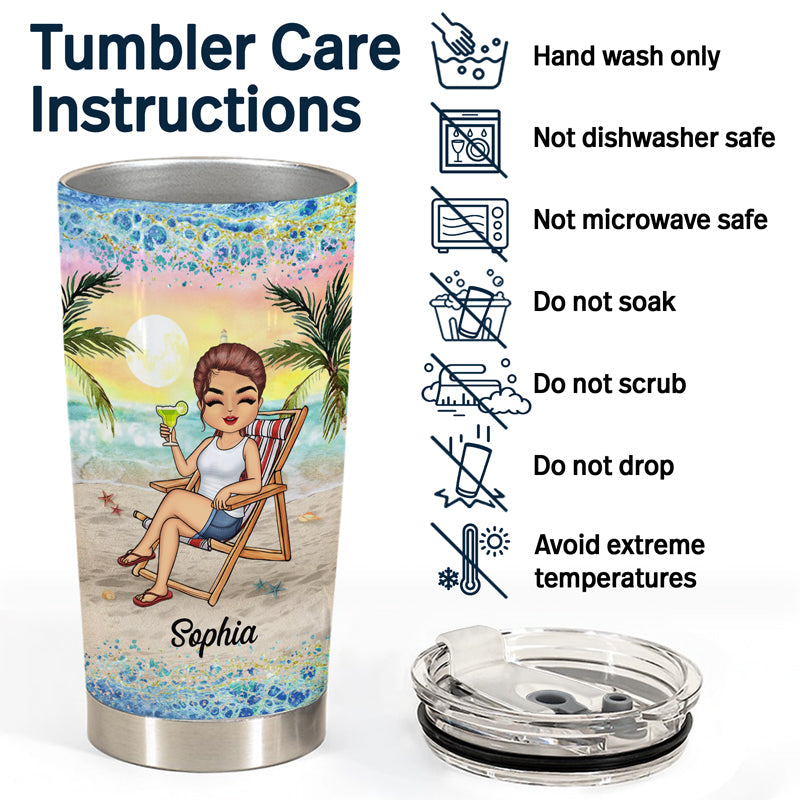 Personalized "Just A Girl Who Loves Beaches" Tumbler for Her