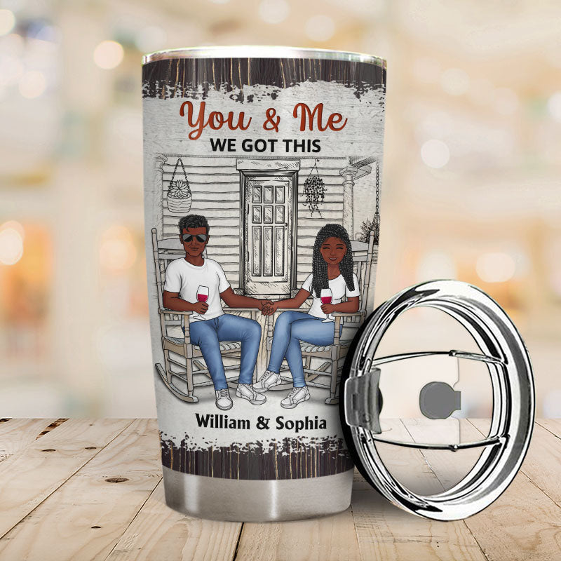 Custom Couple Tumbler: 'The Day I Met You' Romantic Personalized Gift