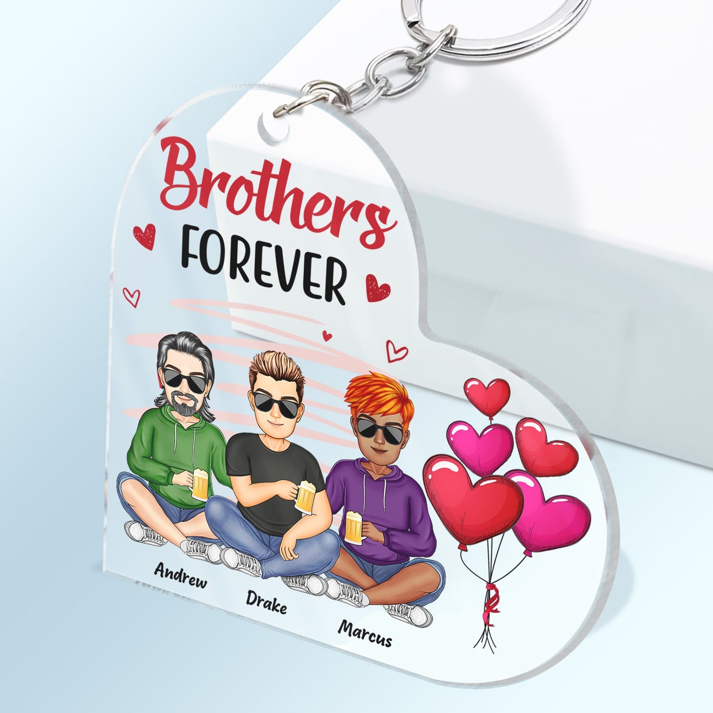 Personalized 'Besties FOREVER' Acrylic Keychain - Gift for Best Friends