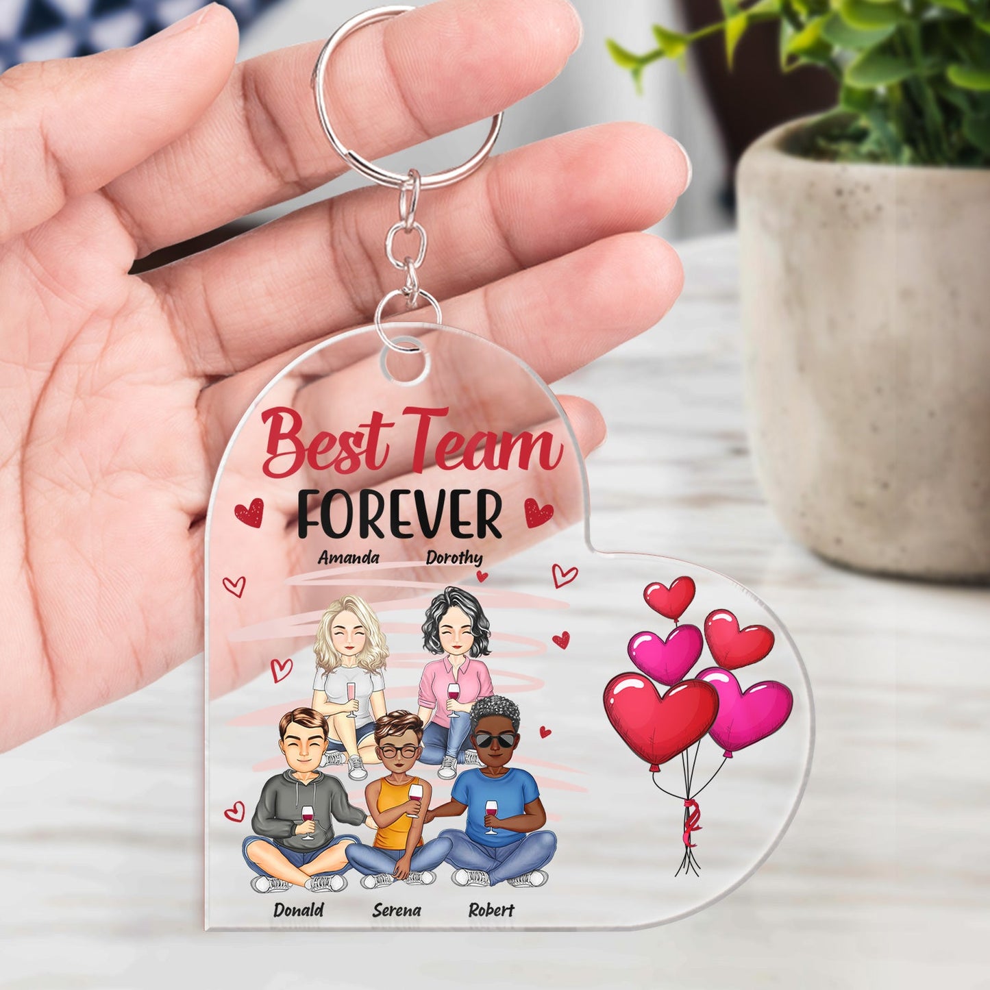 Personalized 'Besties FOREVER' Acrylic Keychain - Gift for Best Friends