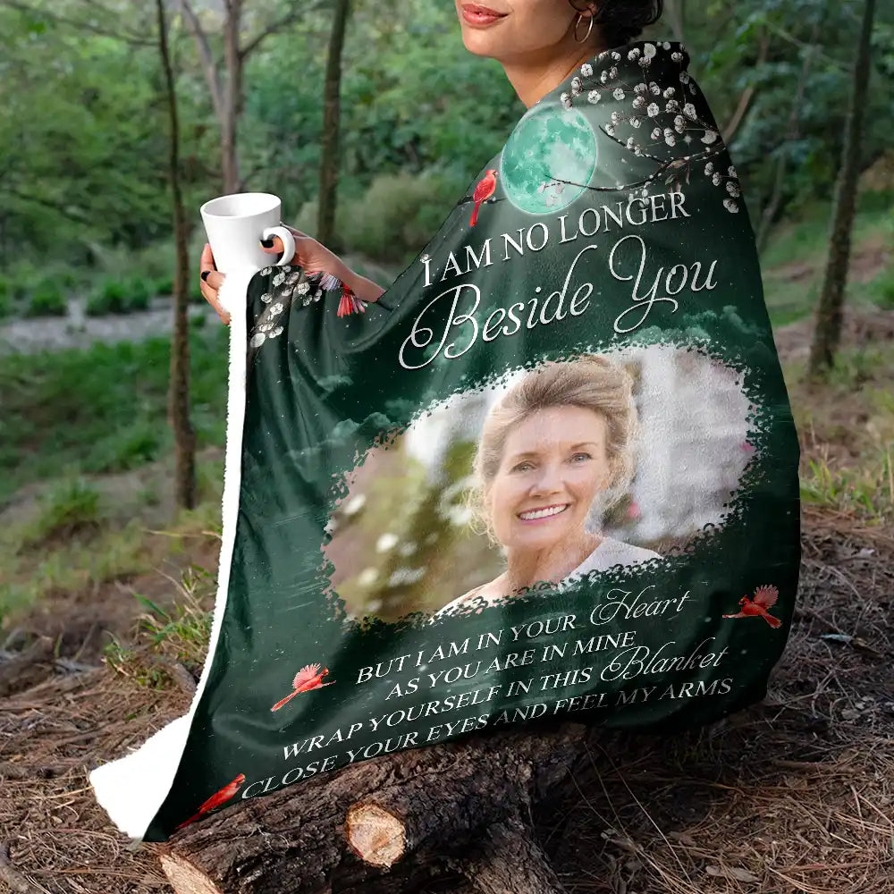 Memorial - Custom Photo A Hug From Heaven When You Really Miss Me Memorial - Personalized Fleece Blanket, Sherpa Blanket
