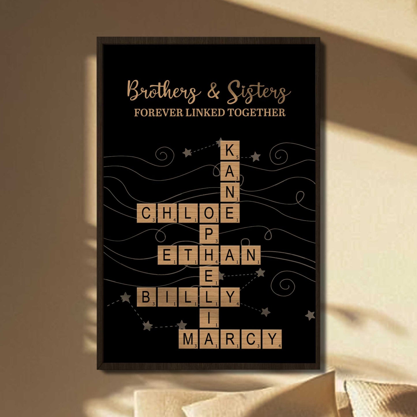 Brothers And Sisters Forever Linked Together, Scrabble Design